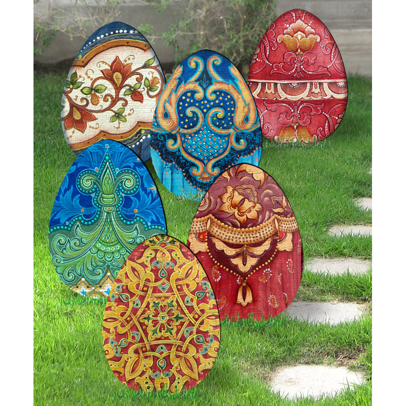 The Holiday Aisle® 6 Piece Easter Eggs Figurine Set Wayfair